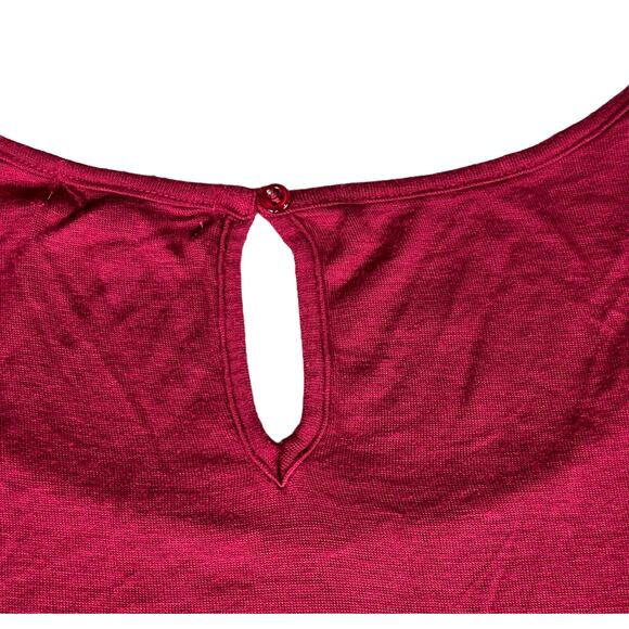 Pink Rose Three-Quarter Sleeve Tunic Tee Shirt Top Plus Size Size 2X Fuschia - Picture 6 of 12